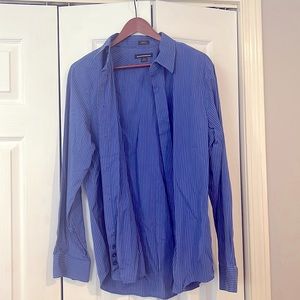 Express Blue Pinstripe Dress Shirt